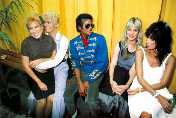 Bette Midler, David Bowie, Michael Jackson,Georganne LaPiere and Cherf