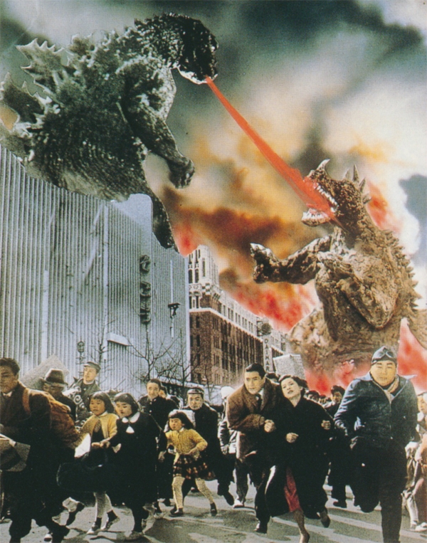 still from Godzilla Raids Again