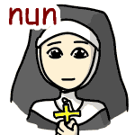 英単語イラスト nun
