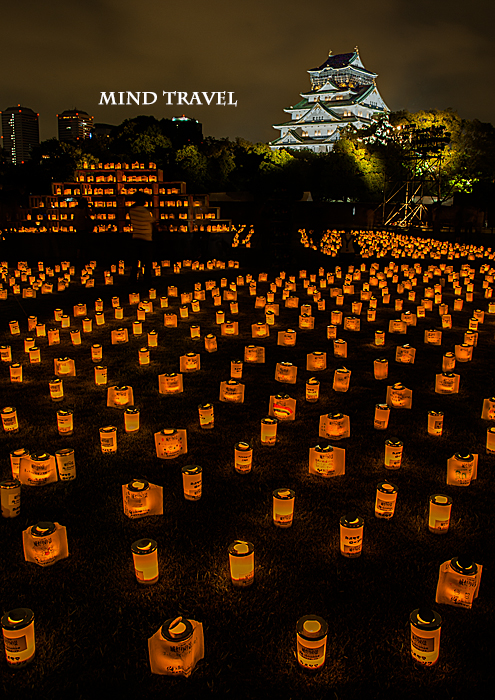 大阪城　城灯りの景2
