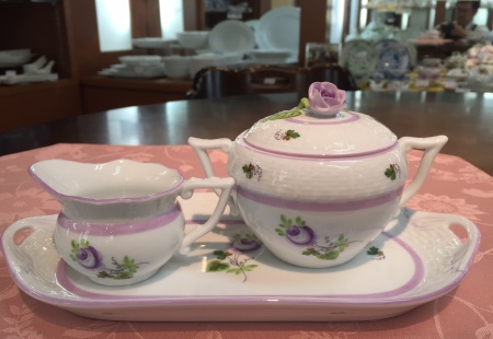 【新作入荷!!】  ヘレンド　ウィーンの薔薇　ライラック　カップ&ソーサー 食器