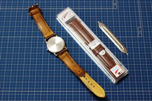 腕時計の革ベルトの取り換え